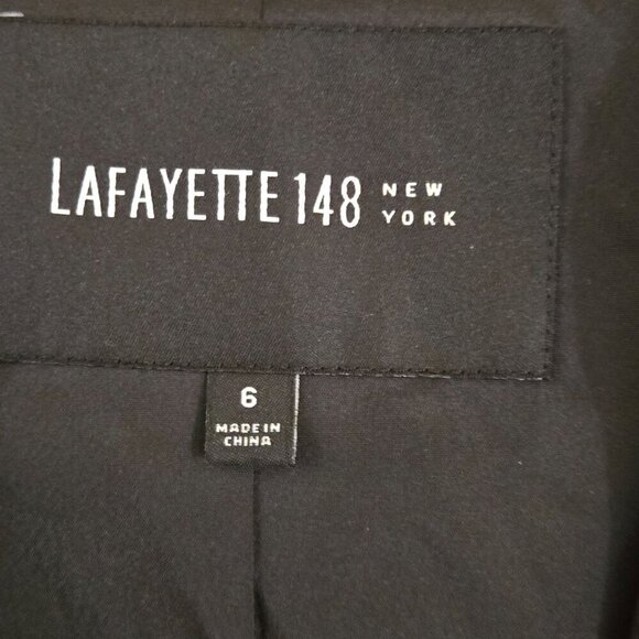 Lafayette 148 New York Tara Seamed Scuba Jacket Red Wool Size 6 - Picture 7 of 8